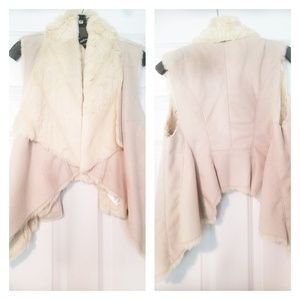Bebe Faux Fur Suede Vest